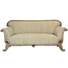 Antique Scrolling "Serpent" Settee - France, 19th Century