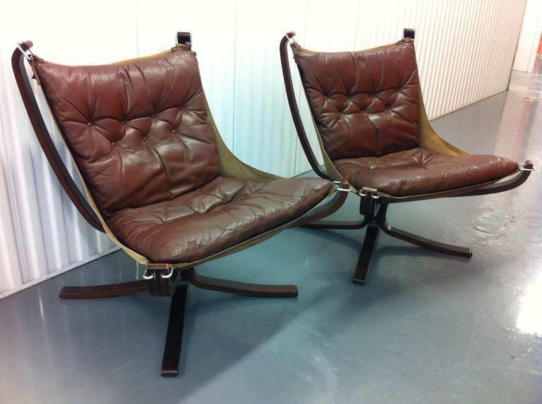 A pair of "falcon" chairs by sigurd ressel for vatne mobler ...