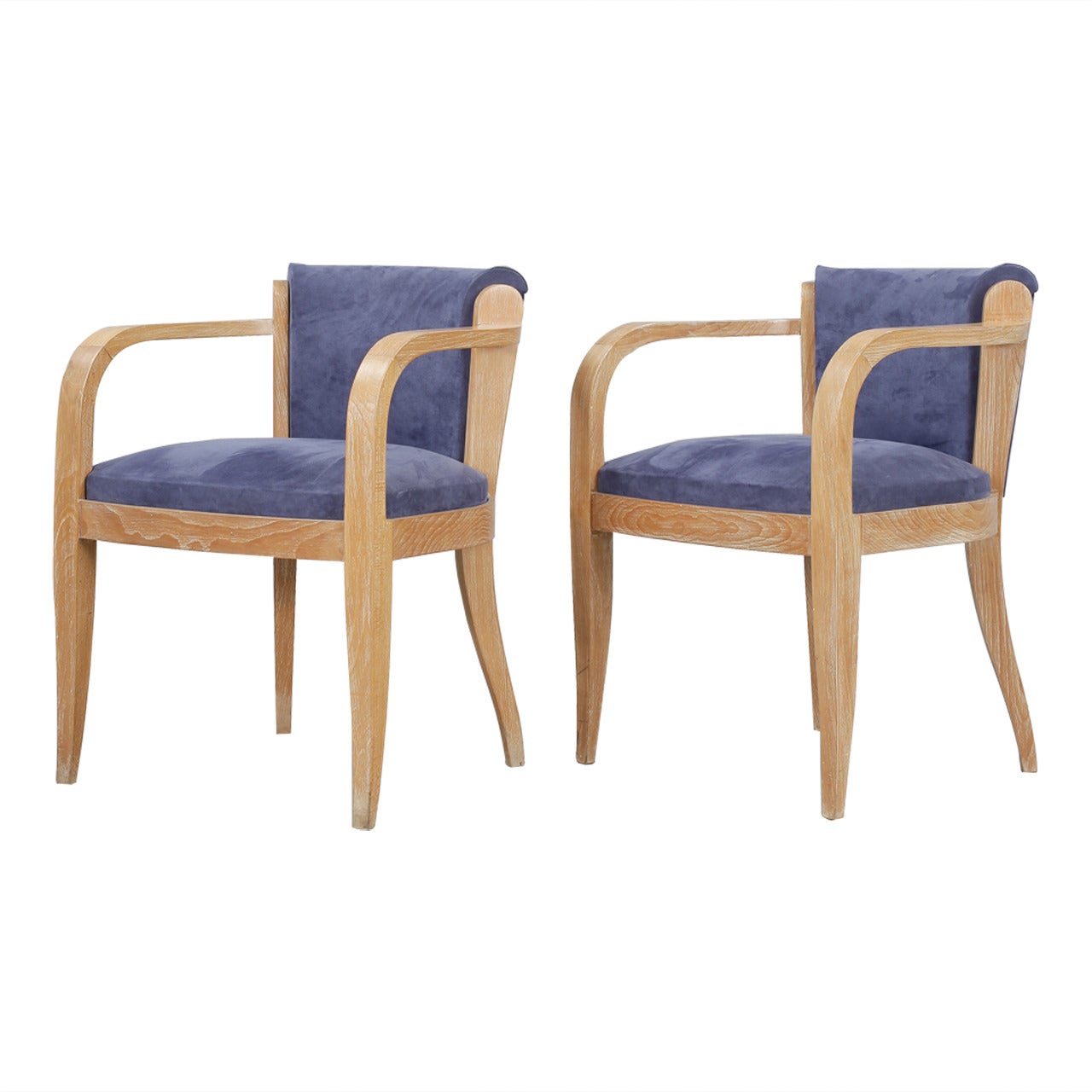 Pair of French Armchairs, Circa 1940s For Sale