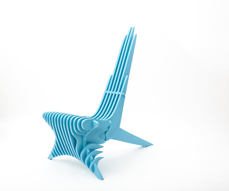 This limited edition lounge chair is the result of  Danish Architect and Furniture Maker Peter Qvist Lorentsen penchant for dynamic modeling. The structure of the chair might appear complex, but the overall look is very simple and streamlined.  This