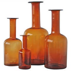 Set of Four Vases by Otto Brauer for Holmegaard