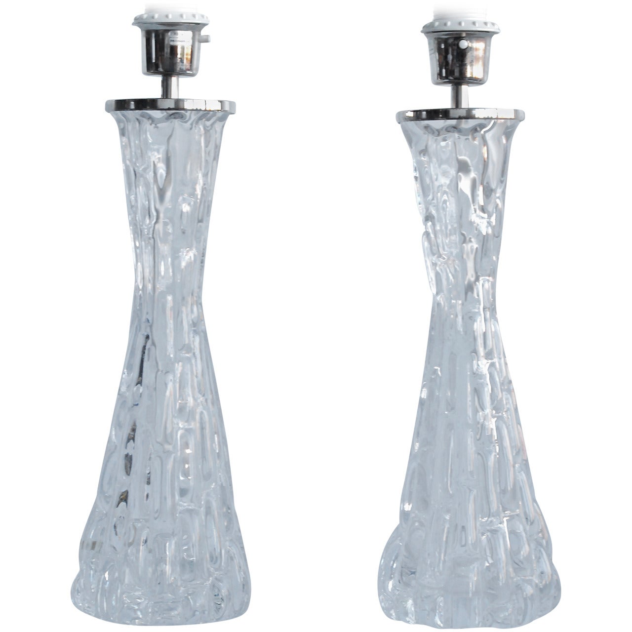 Pair of Large Table Lamps by Orrefors