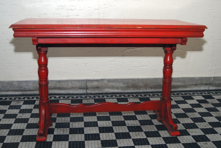 Console /Dining table with two extension leafs by Imperial Grand rapids, Michigan. Sliding by 