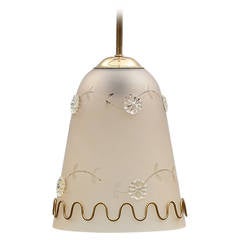 Pendant in Orrefors Style by T R & Co