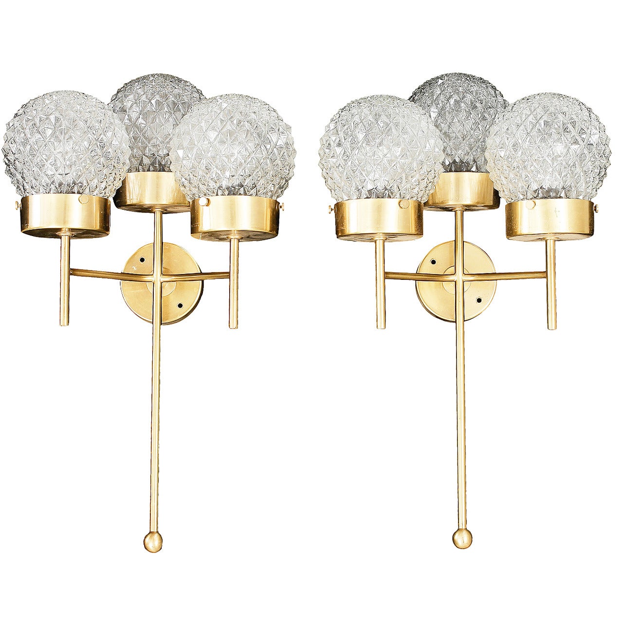 Large and Rare Pair of Wall Lights by Hans-Agne Jakobsson