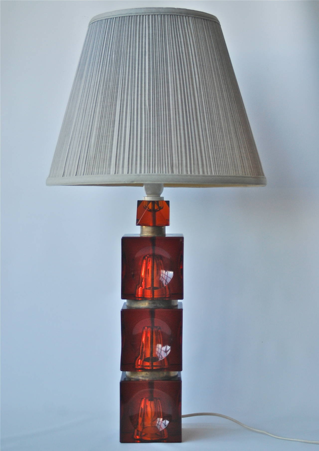 Large and Rare Table Lamp by Carl Fagerlund for Orrefors In Good Condition In Long Island City, NY
