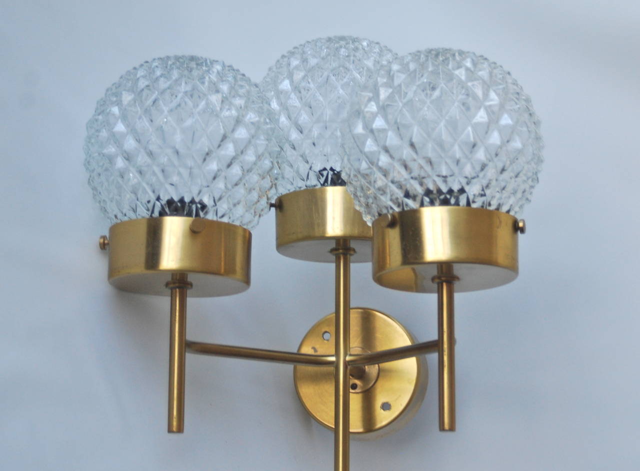 Large and Rare Pair of Wall Lights by Hans-Agne Jakobsson 3