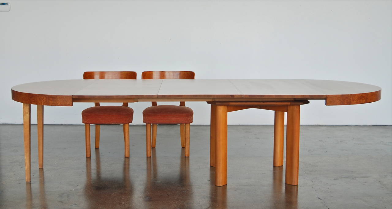 Extendable Dining Table by Axel Einar Hjorth, 1930s In Excellent Condition In Long Island City, NY