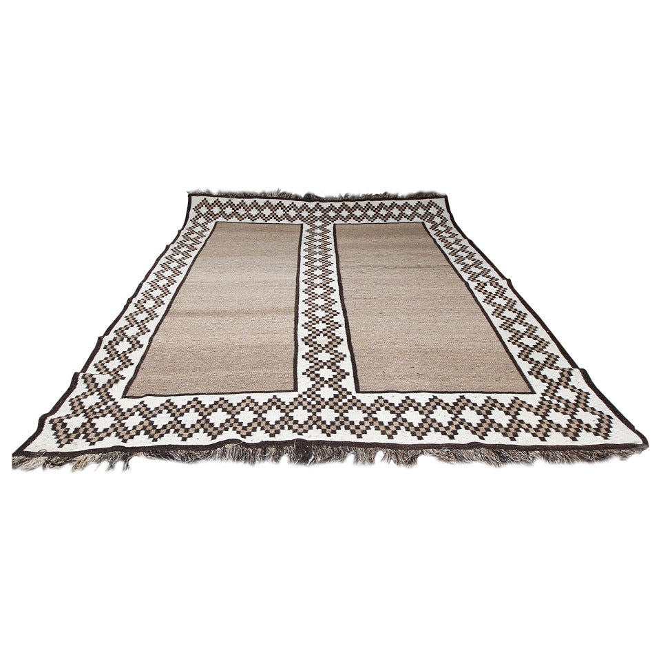 Large Vintage Flatweave Rug, Probably Moroccan at 1stDibs