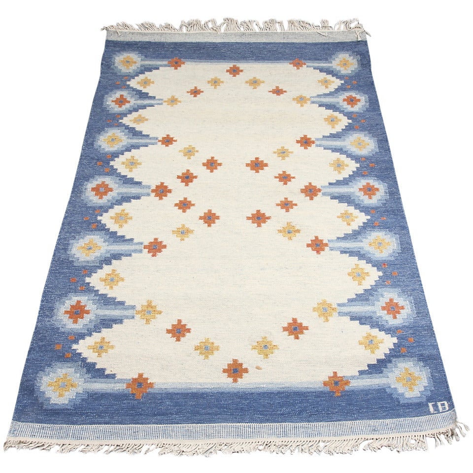 Large Swedish Rollakan Rug