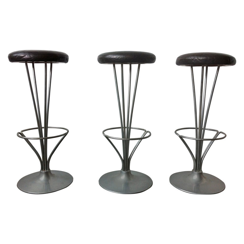 Set of Three Bar Stools by Piet Hein for Fritz Hansen at 1stDibs