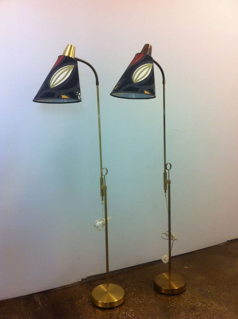 Mid-20th Century Pair of Floor Lamps by Falkenberg