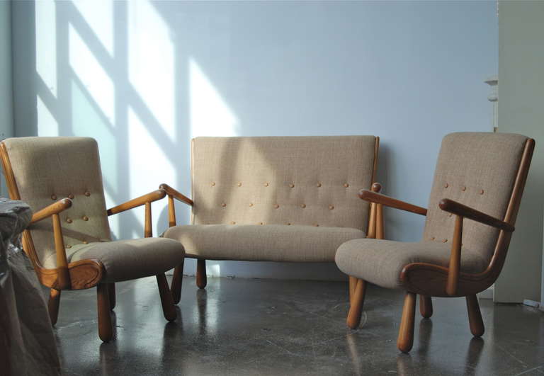 Pair of Scandinavian Armchairs, in the Style of Philip Arctander 3