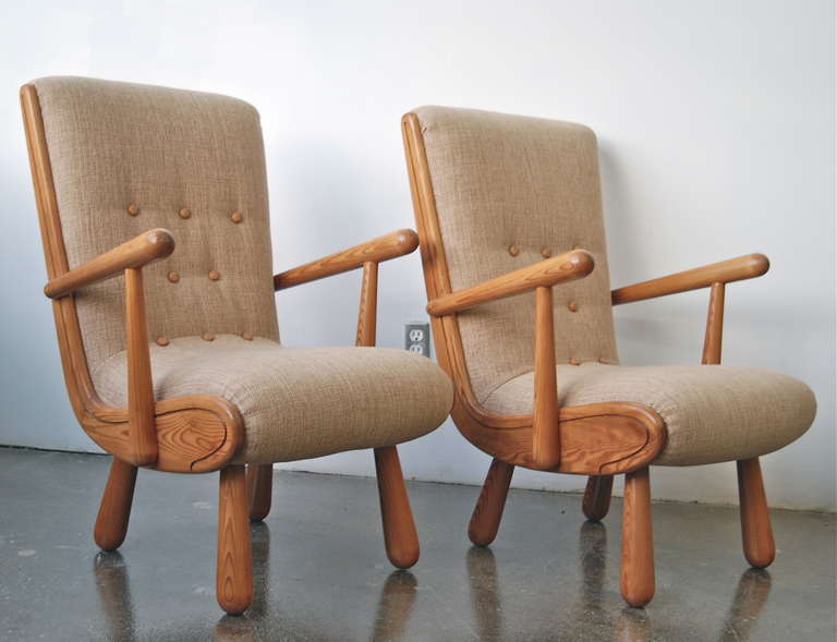 Pair of Scandinavian Armchairs, in the Style of Philip Arctander 2