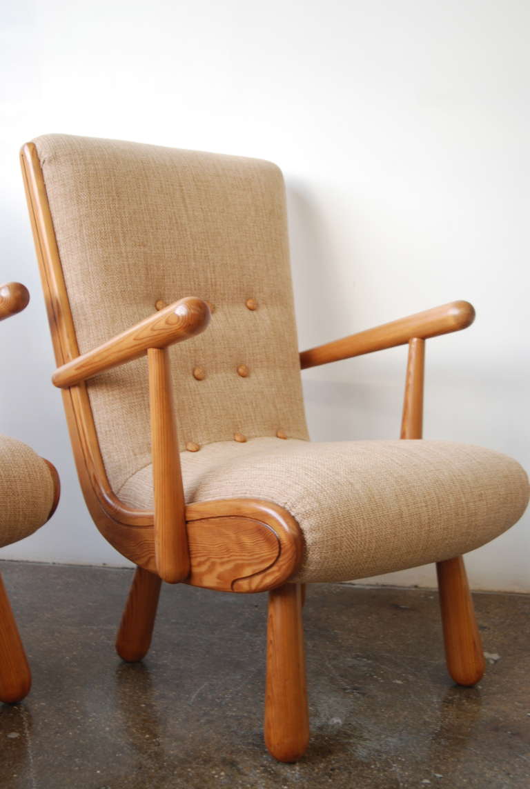 Pair of Scandinavian Armchairs, in the Style of Philip Arctander 1