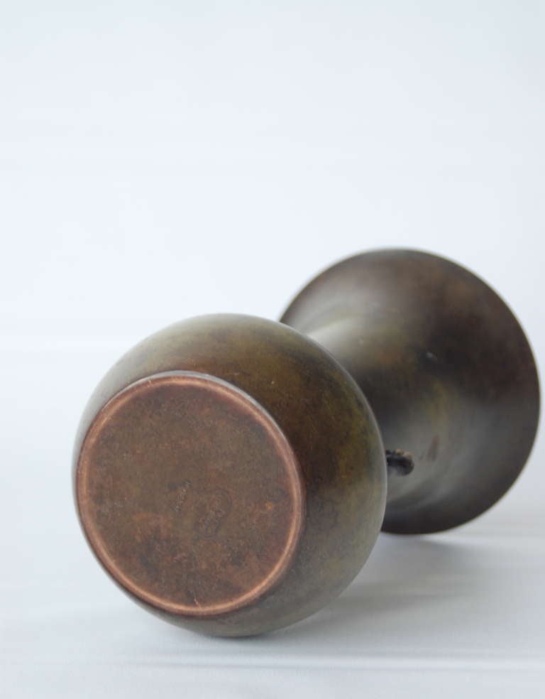 Danish Bronze Vase by Aegte Bronce