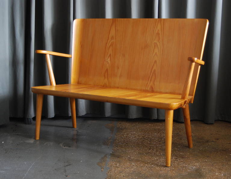 Pine Bench in Style of Axel Einar Hjorth