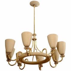 Chandelier by Lightolier in the Style of Paavo Tynell