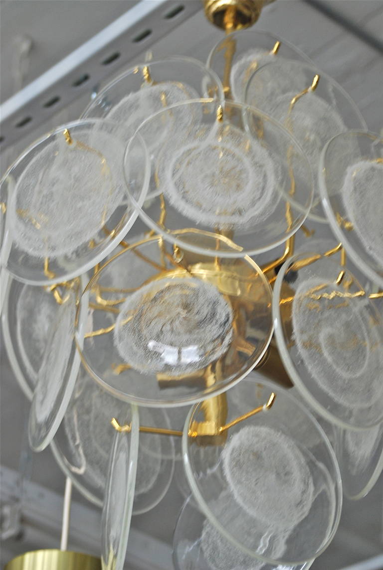 Vistosi Discs Chandelier In Good Condition For Sale In Long Island City, NY