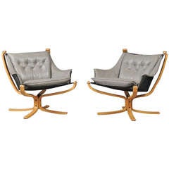 Pair of "Falcon" Armchairs by Sigurd Ressell