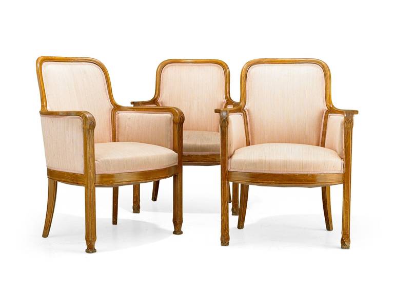 Scandinavian Modern  Armchairs David Blomberg Attributed, circa 1909 For Sale