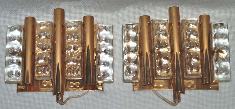 Scandinavian Modern Pair of Swedish Sconces Attributed to Hans-Agne Jakobsson For Sale