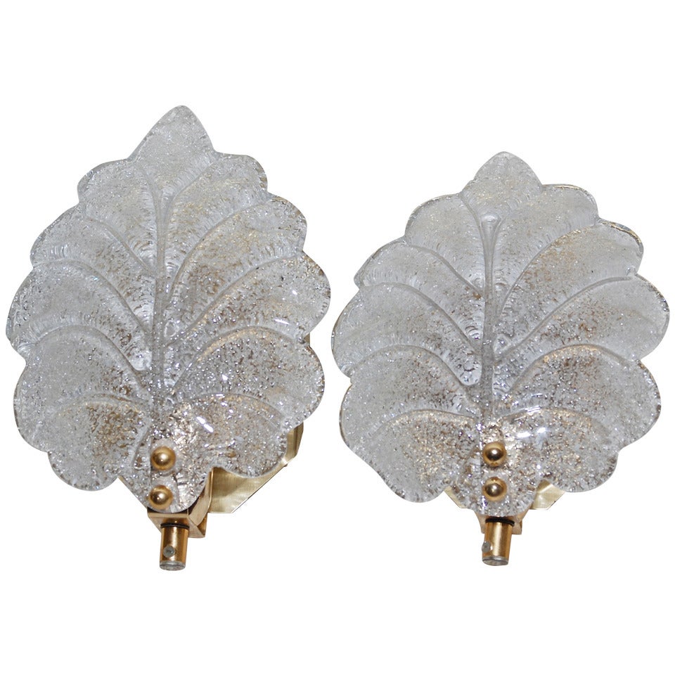 Pair of Sconces Probably Orrefors