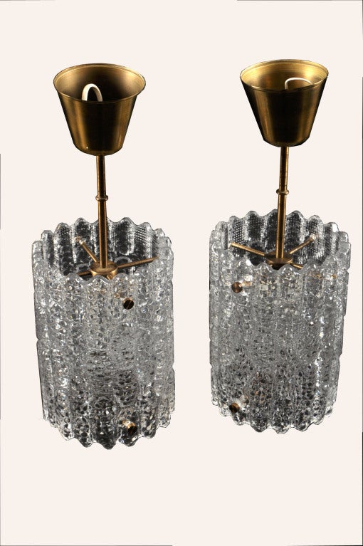 Pair of Ceiling lights by Orrefors