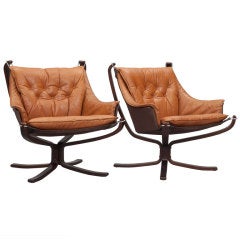A Pair of "Falcon" Armchairs by Sigurd Ressel , Norway