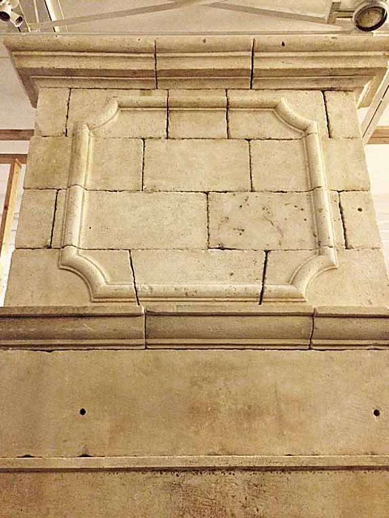 Louis XIII Limestone Mantel