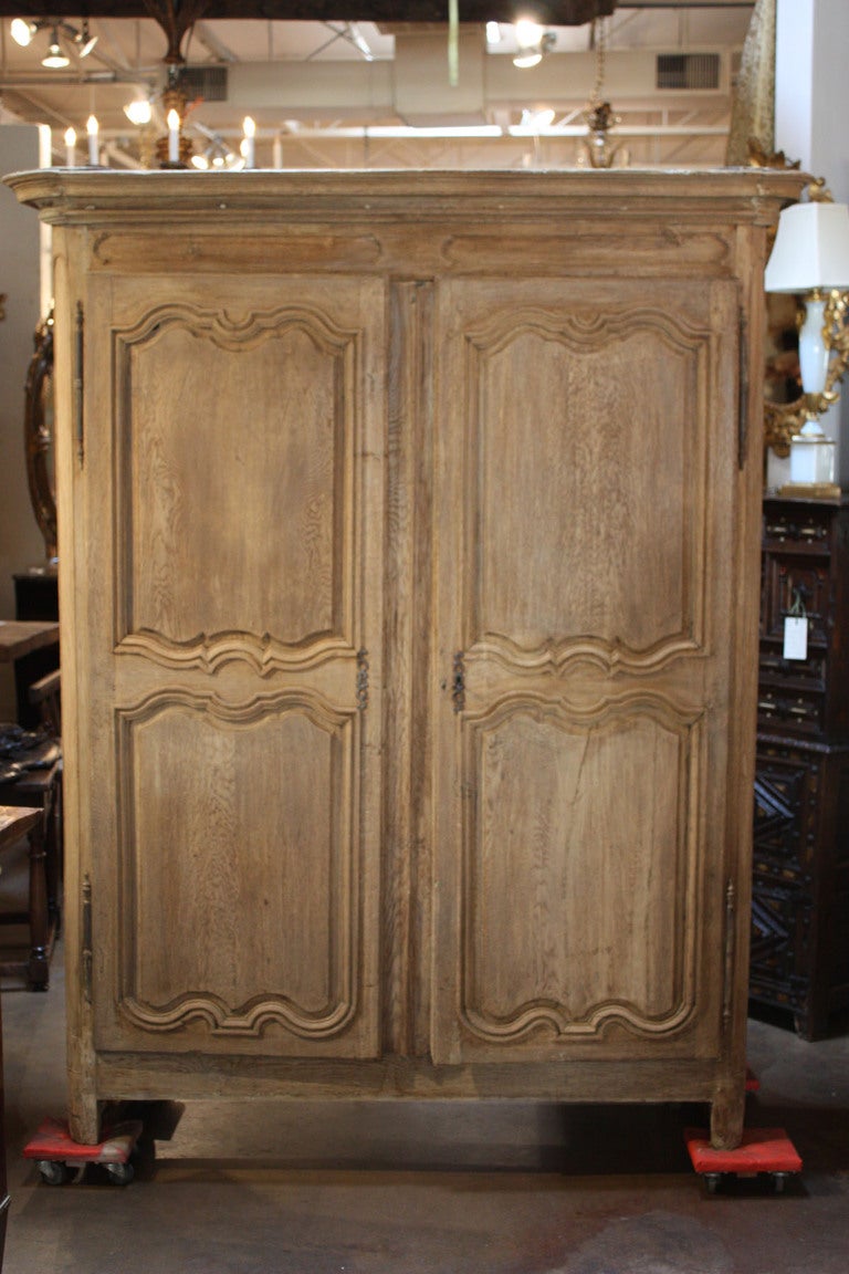 A beautiful weathered Oak armoire circa 1800.