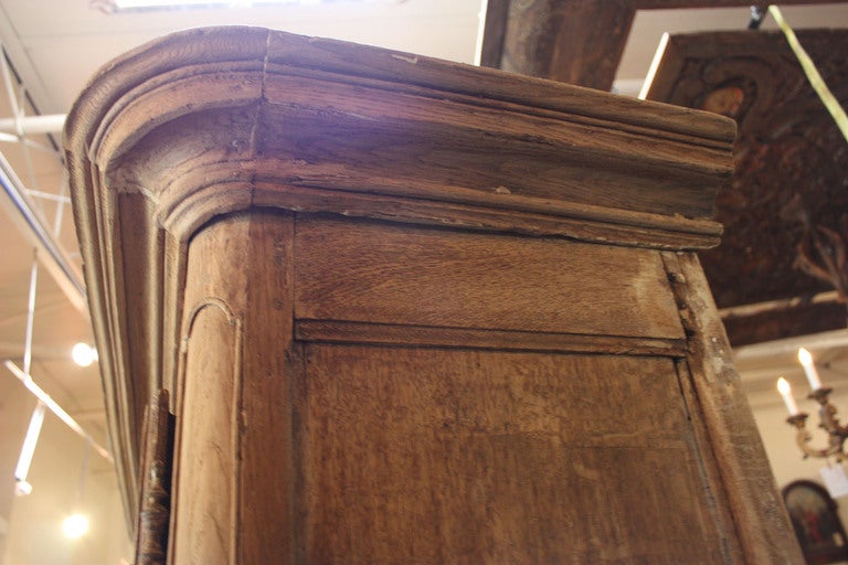 19th Century Antique French Bleached Oak Armoire