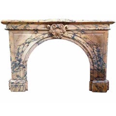 Circa 1850 Italian Marble Mantel