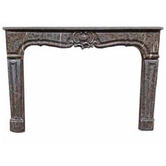 Circa 1780 Brown Italian Marble Mantel