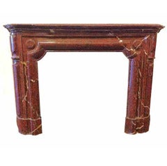 Circa 1850 Red Marble Mantel