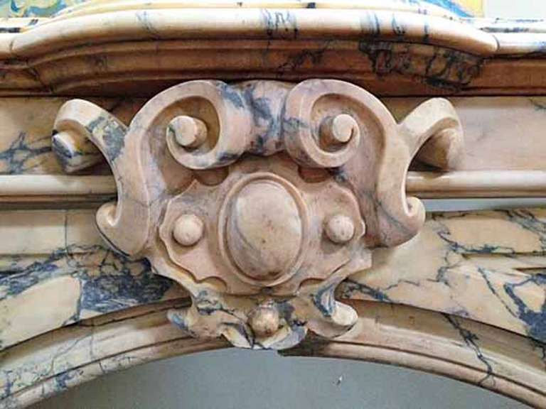 Circa 1850 Italian Marble Mantel