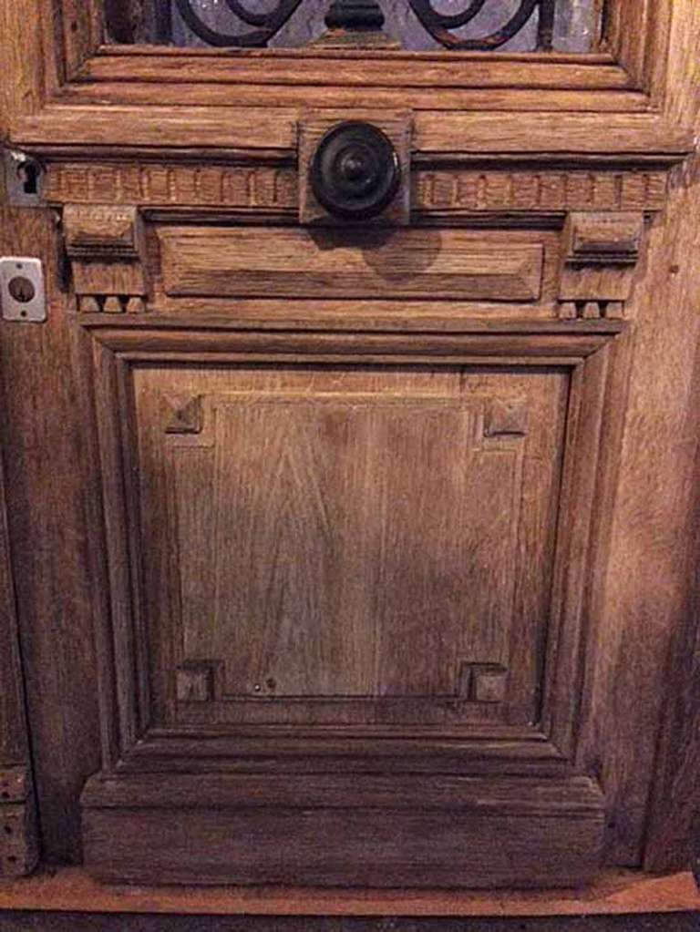 19th Century Circa 1820 Double Door with Transom