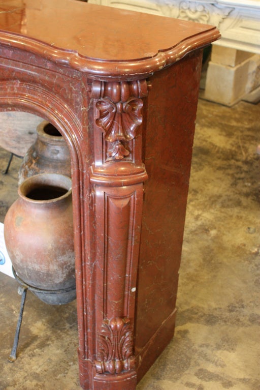 Antique French Louis XV Marble Mantel For Sale at 1stDibs