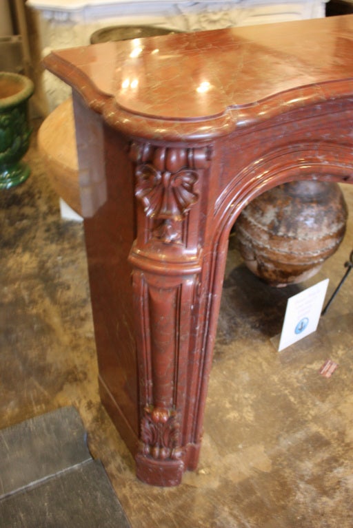 Antique French Louis XV Marble Mantel For Sale at 1stDibs