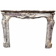 Breche Medicis Marble Mantel, circa 1790