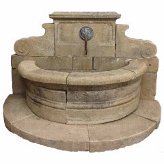 Circa 1800 Limestone Wall Fountain