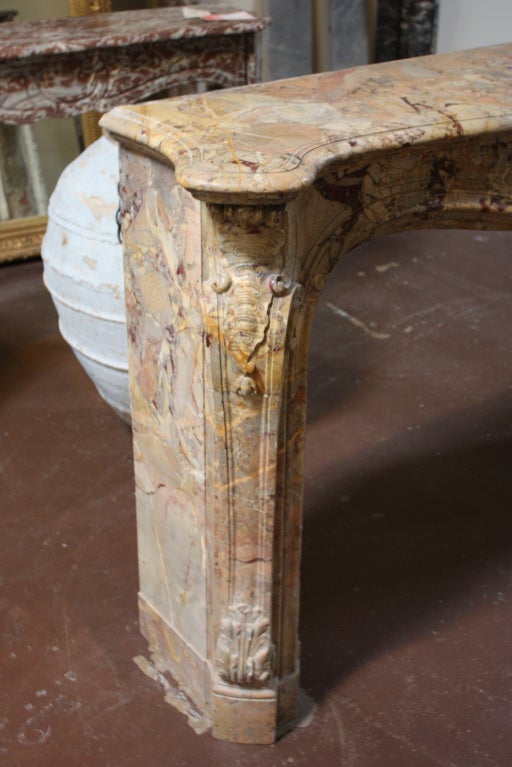 French Louis XV Marble Mantel
