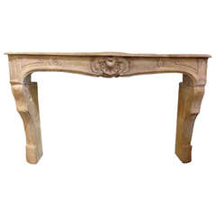 Circa 1780 French Limestone Mantel