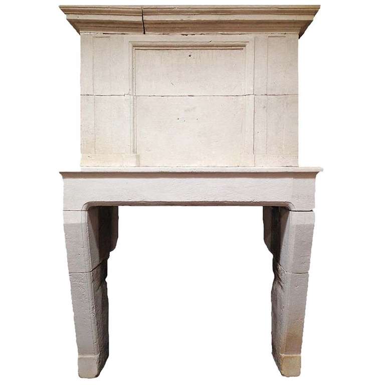 Circa 1800 Louis XIII Limestone Mantel
