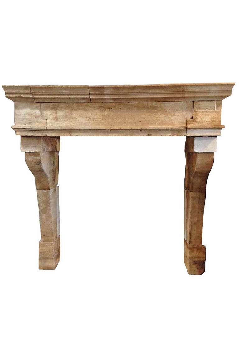 Circa 1710 Louis XIII Limestone Mantel