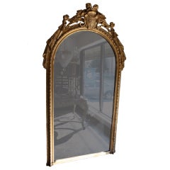 8' tall French water gilt mirror