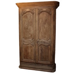 18th Century French Bleached Oak Armoire