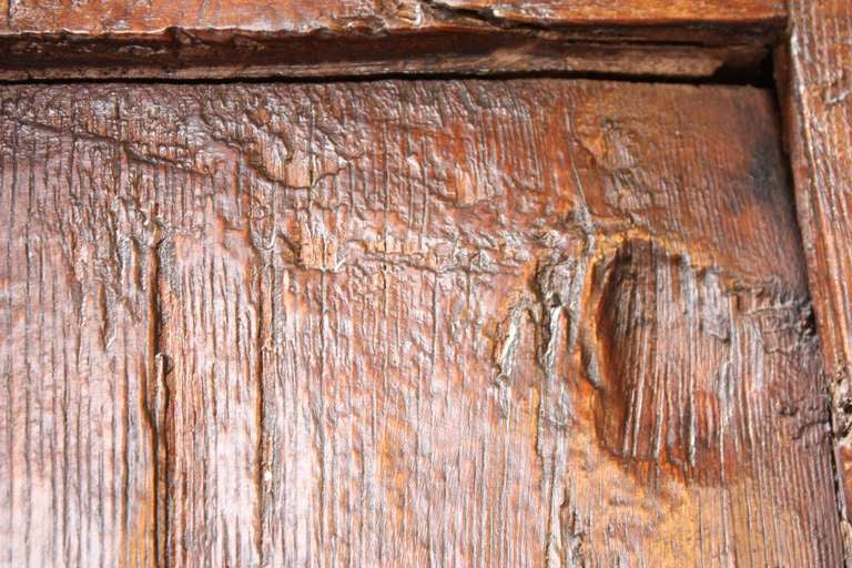16th Century Spanish Oak Bench/ Cupboard 3