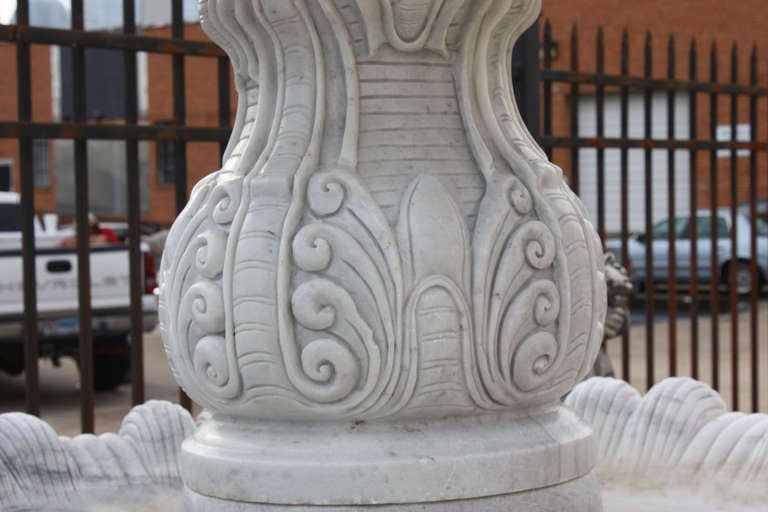 Italian Carrara Marble Three-Tier Fountain 1