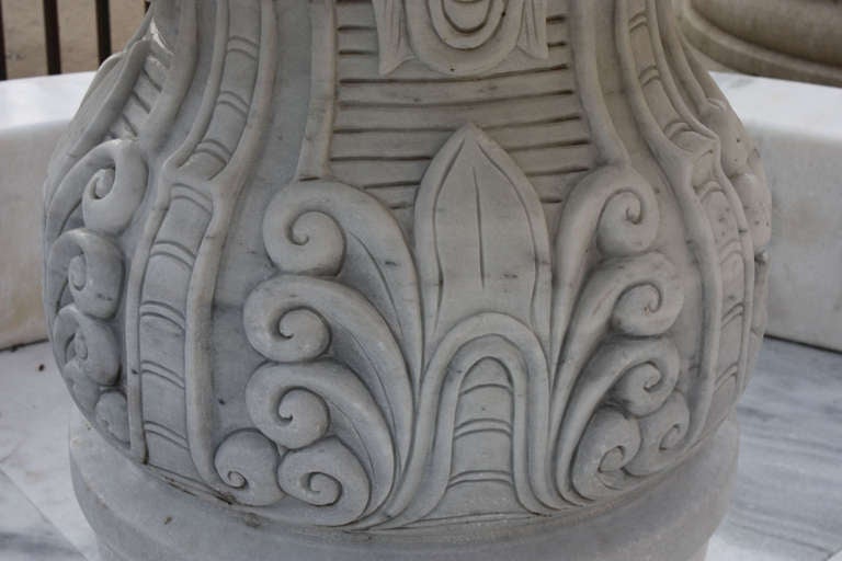 Italian Carrara Marble Three-Tier Fountain 3